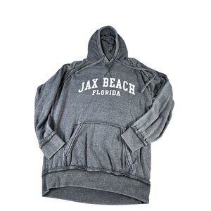 Jax Beach Florida Vineyard Crew Sweatshirt Grey Sz Large Long Sleeve Distressed